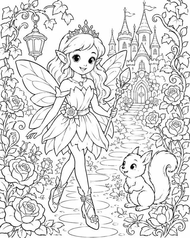 Enchanted Forest Fairy Coloring Books