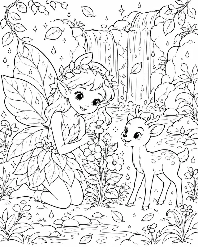 Enchanted Forest Fairy Coloring Books