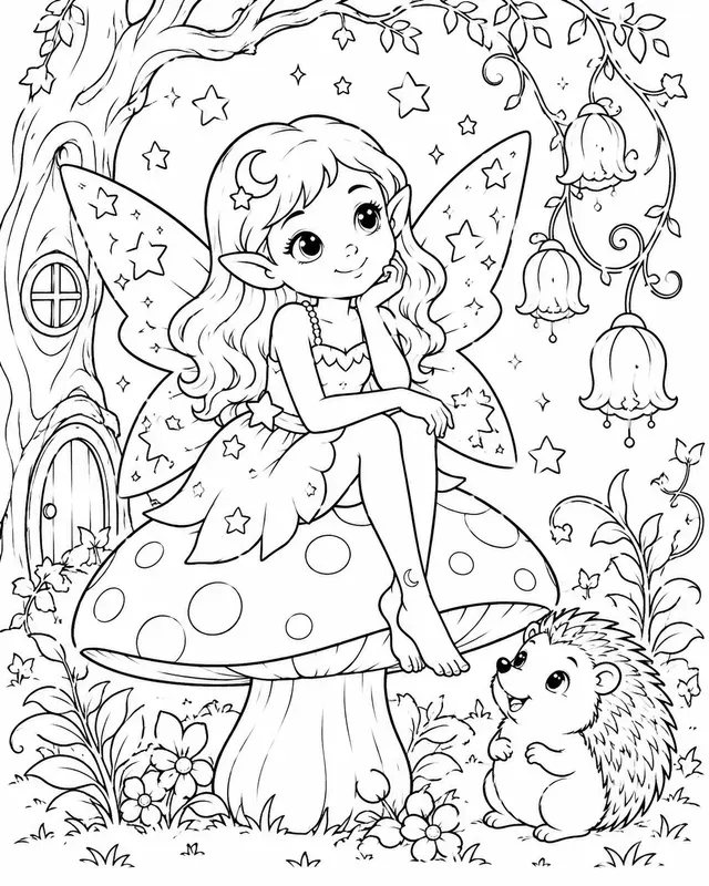 Enchanted Forest Fairy Coloring Books