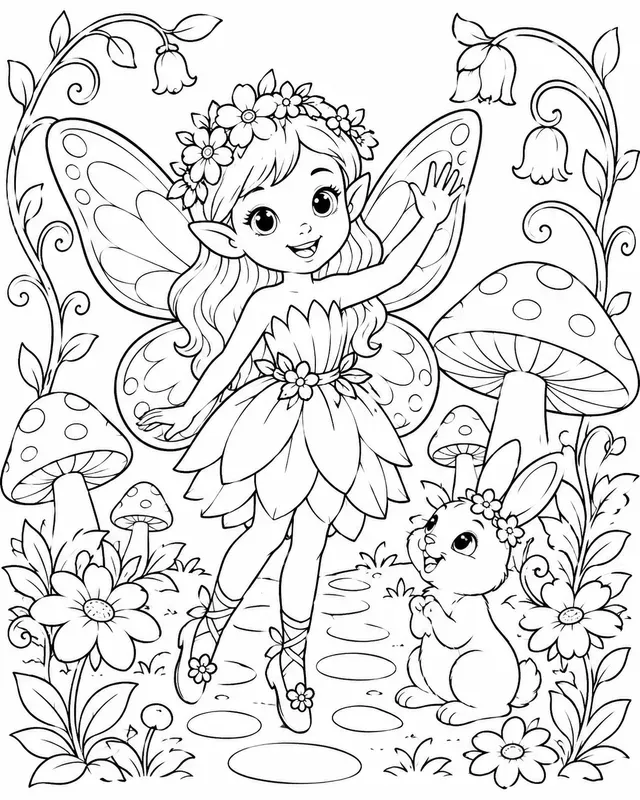Enchanted Forest Fairy Coloring Books