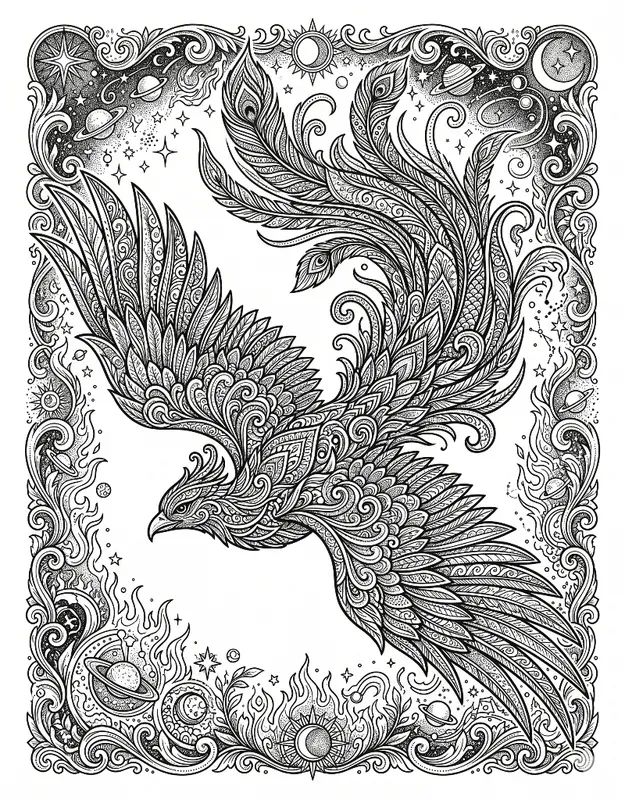 Zen Line Art Teen Coloring Book Pages