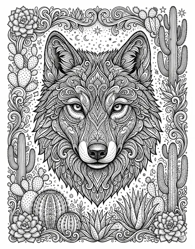 Zen Line Art Teen Coloring Book Pages