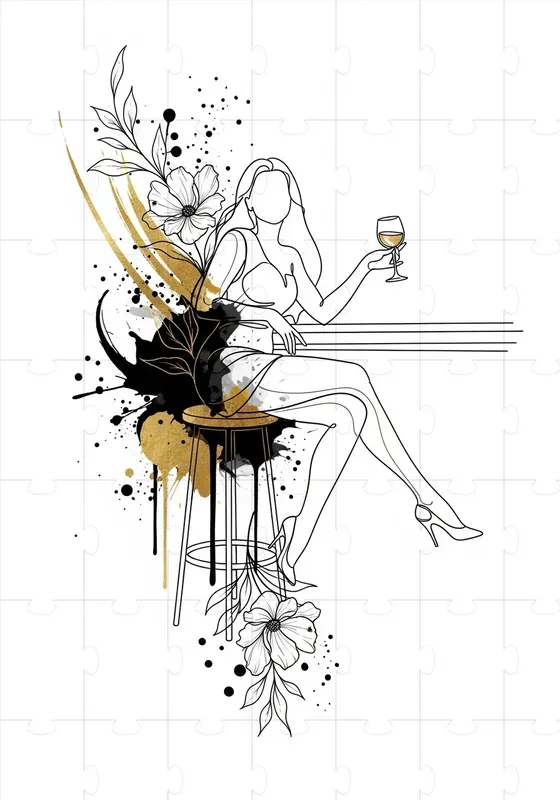 Abstract Gold Line Editorials