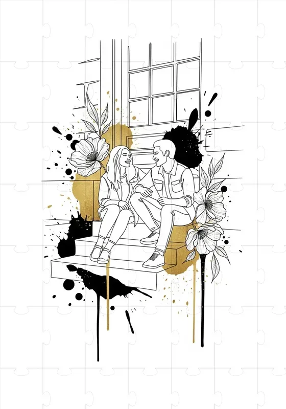 Abstract Gold Line Editorials