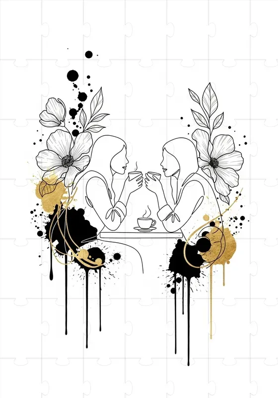 Abstract Gold Line Editorials