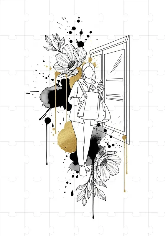 Abstract Gold Line Editorials