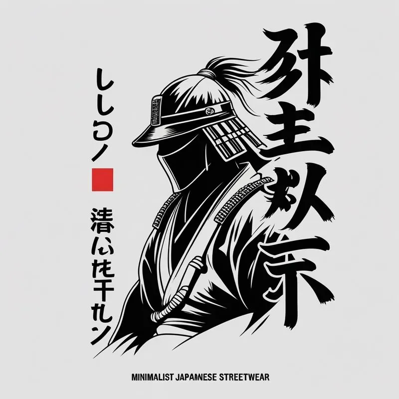 Minimalist Japanese Streetwear Vectors