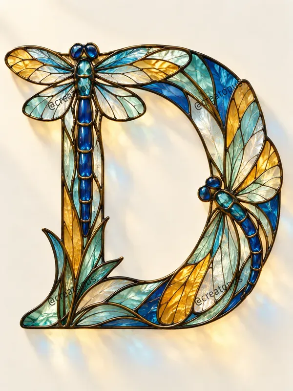 Stained Glass Monogram Art Prints