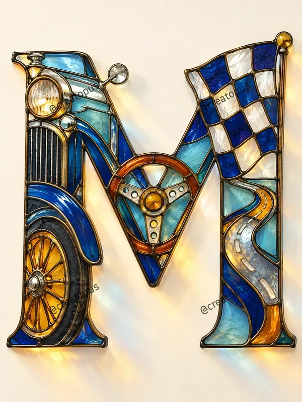 Stained Glass Monogram Art Prints