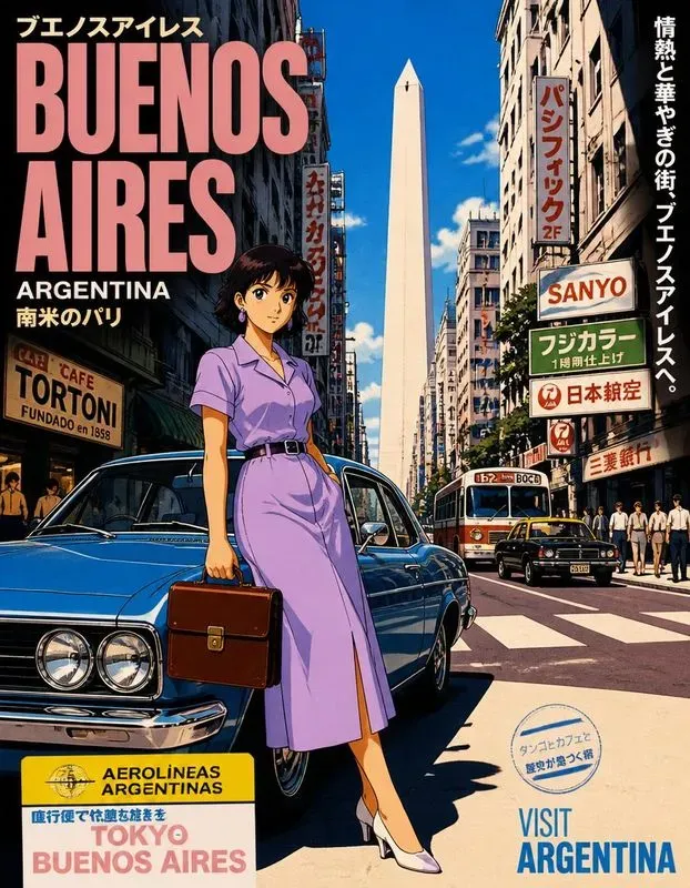 80s City Pop Anime Posters