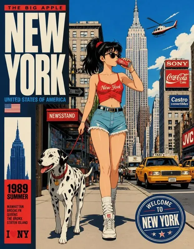 80s City Pop Anime Posters