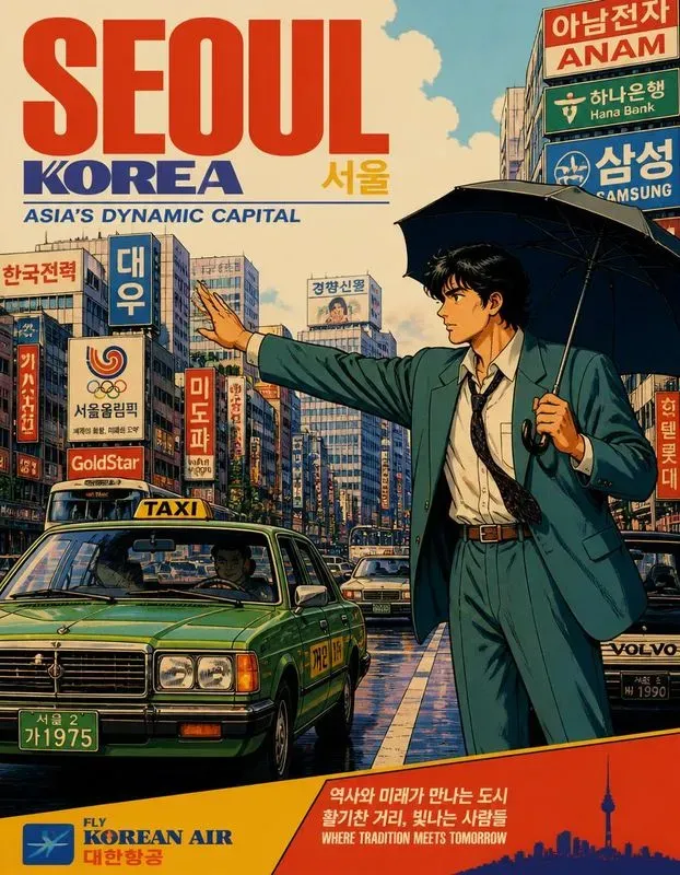 80s City Pop Anime Posters