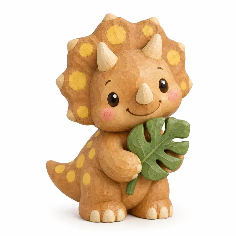 Chunky Handcarved Wooden Toy Cliparts