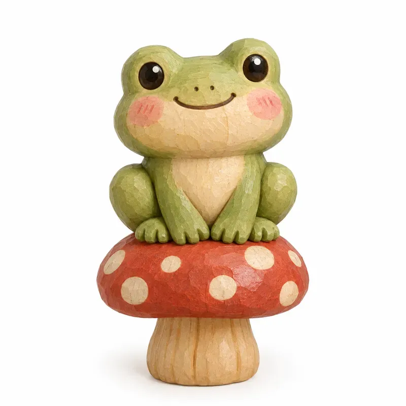 Chunky Handcarved Wooden Toy Cliparts