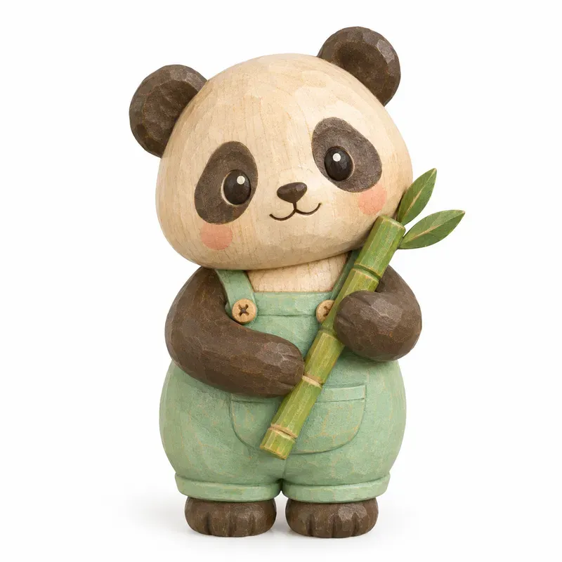 Chunky Handcarved Wooden Toy Cliparts