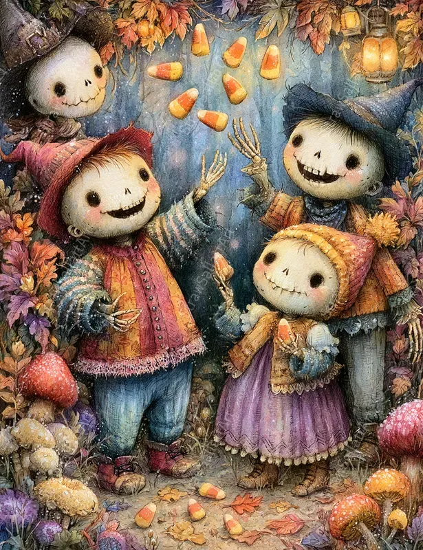 Vintage Halloween Storybook Ephemera