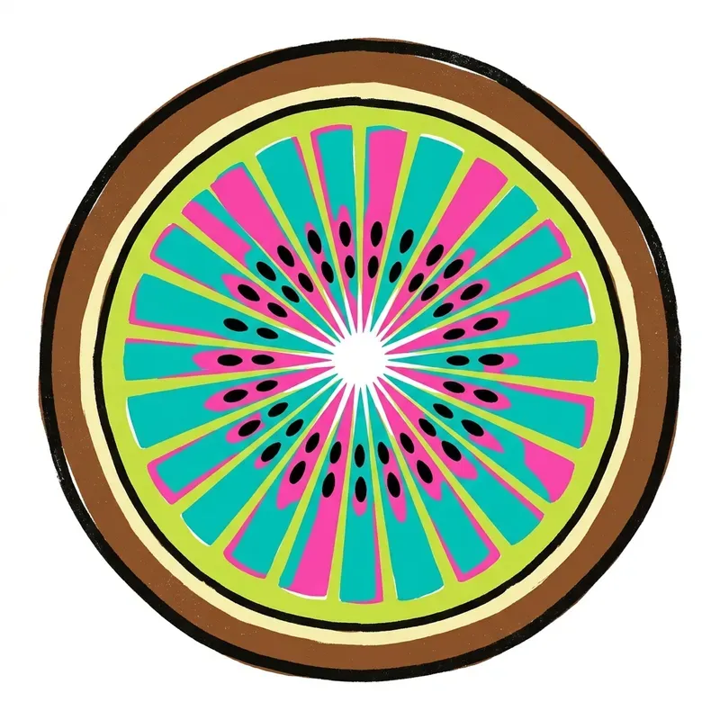 Vivid Food Crosssection Pop Art