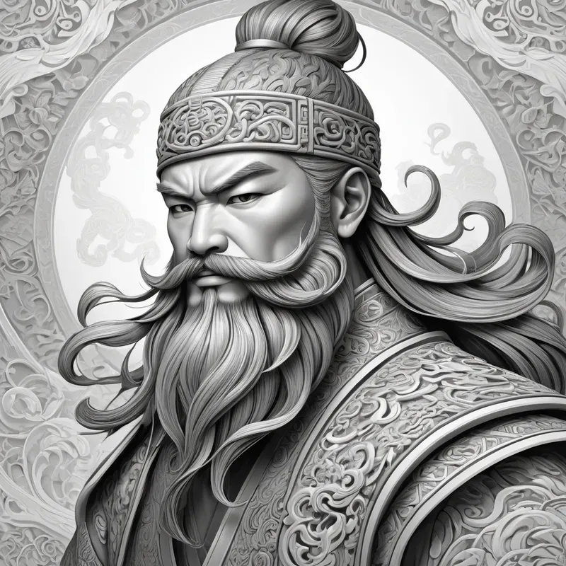 3D Black And White Ornamentals