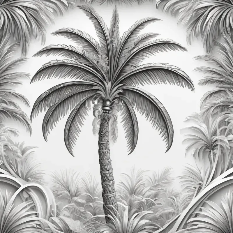 3D Black And White Ornamentals