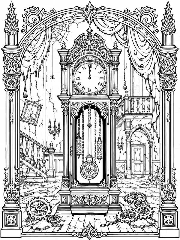Dark Gothic Coloring Book Generator