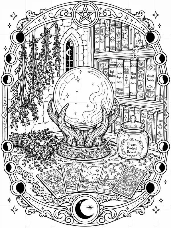 Dark Gothic Coloring Book Generator