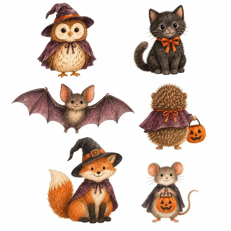 Cute Halloween Kids Clipart Etsy Ready