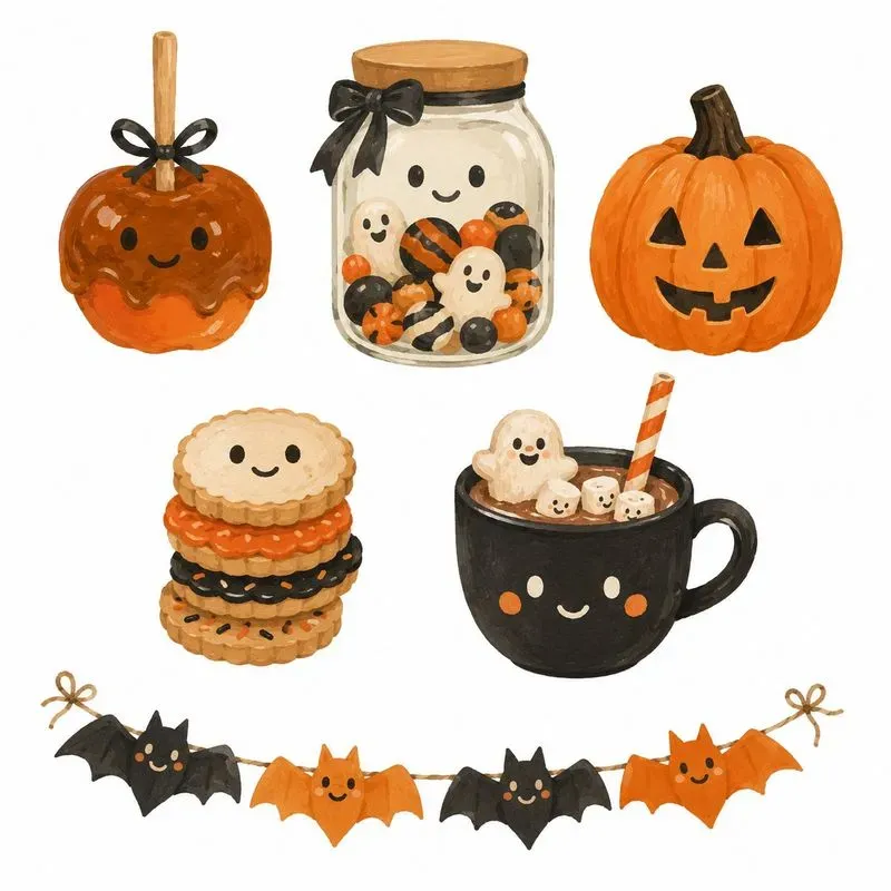 Cute Halloween Kids Clipart Etsy Ready
