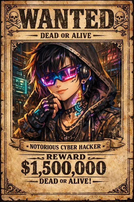 Anime Wanted Poster Generator