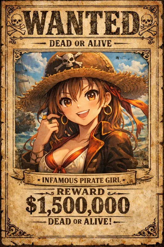 Anime Wanted Poster Generator