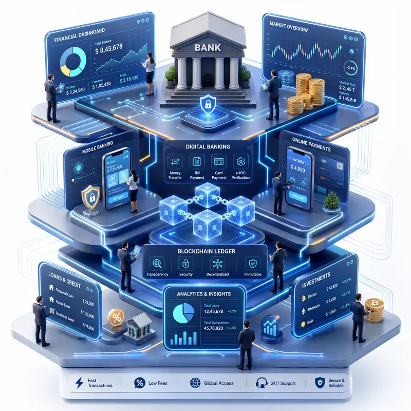 3D Isometric Tech Infographics