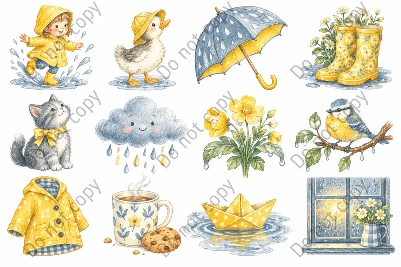 Cute Colored Pencil Clipart Any Themes