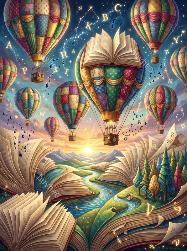 Surreal Book Landscapes Art
