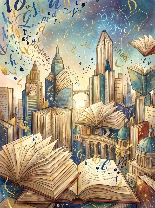 Surreal Book Landscapes Art