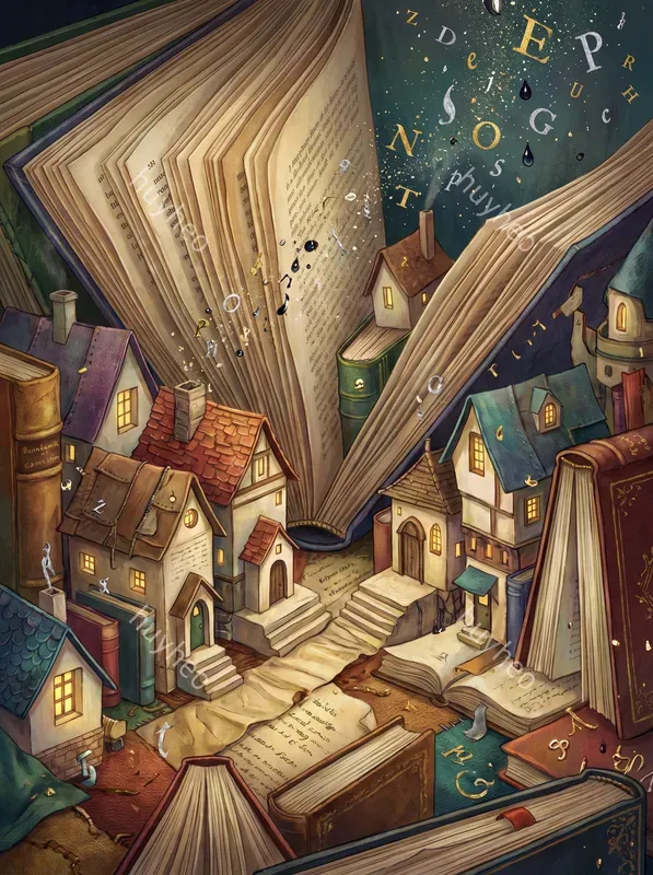 Surreal Book Landscapes Art
