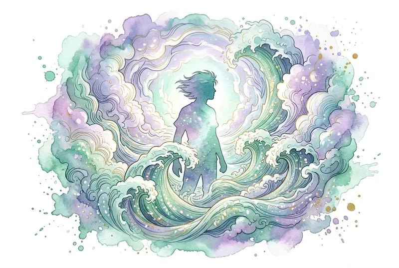 Dreamy Name Silhouette Watercolor Art
