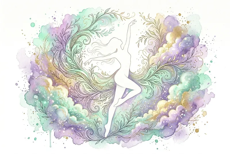 Dreamy Name Silhouette Watercolor Art