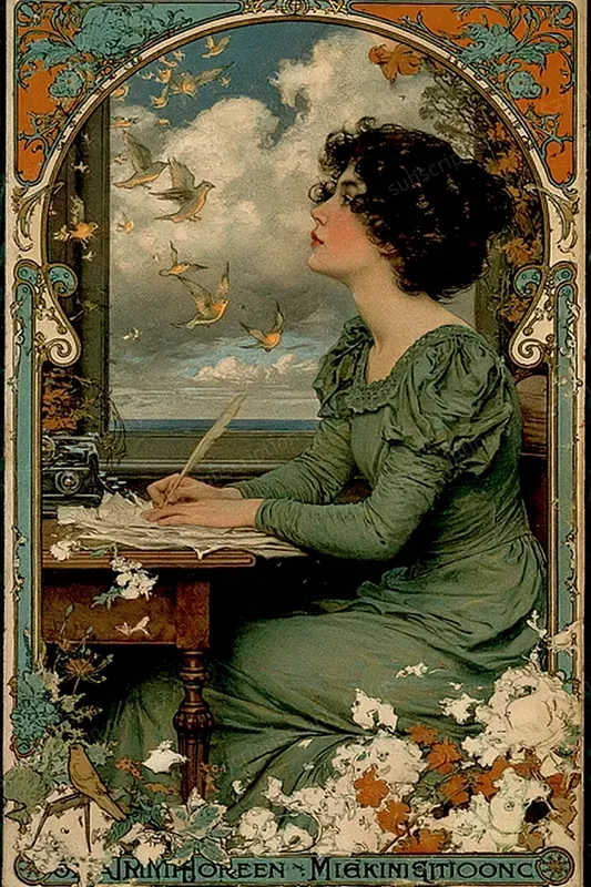 Ornate Art Nouveau Painterly Scenes