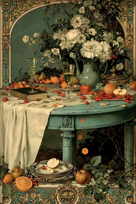 Ornate Art Nouveau Painterly Scenes
