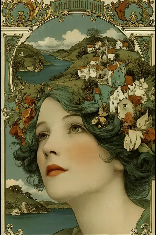 Ornate Art Nouveau Painterly Scenes