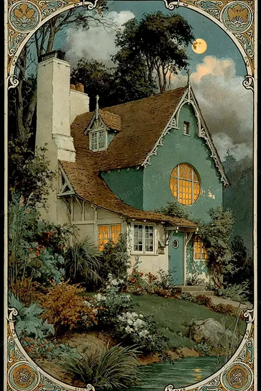 Ornate Art Nouveau Painterly Scenes