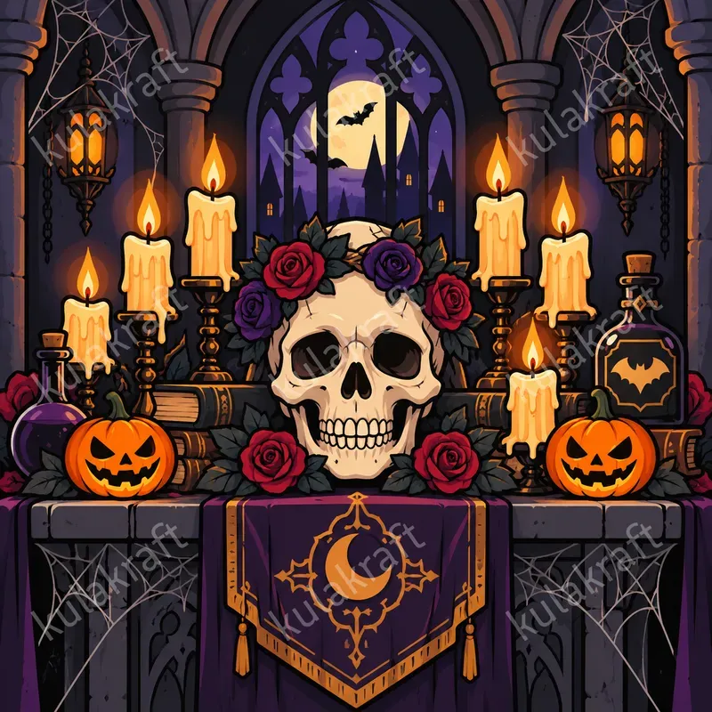 Spooky Halloween Prop Cliparts