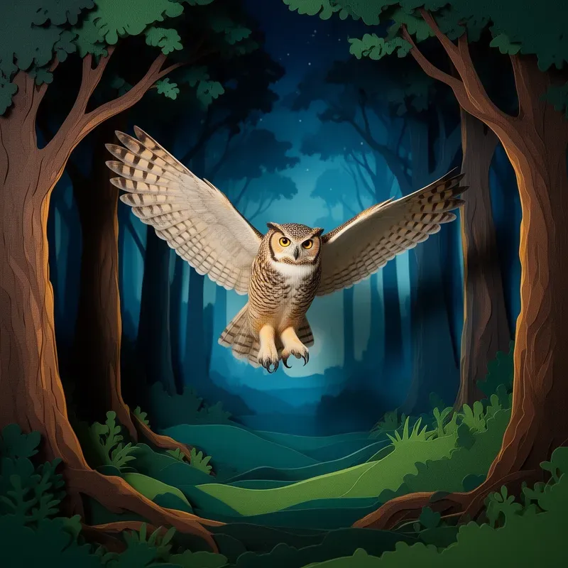 3D Layered Papercut Craft Art