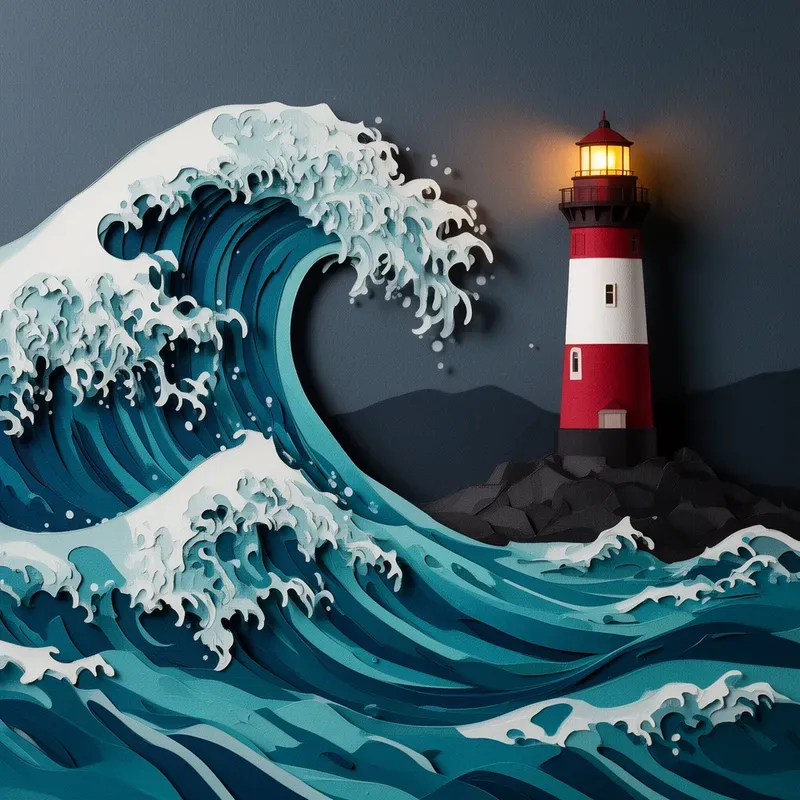 3D Layered Papercut Craft Art