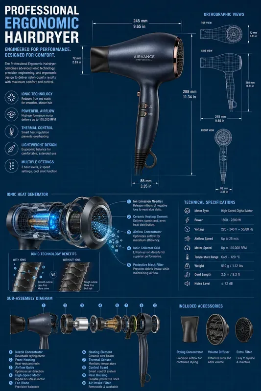 Product Blueprint Technical Infographics