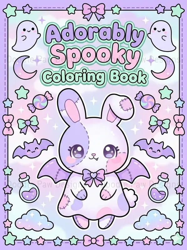 Kawaii Coloring Book Cover Generator