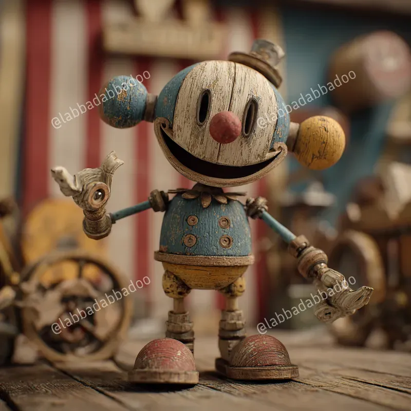 Carved Wood Stop Motion Characters