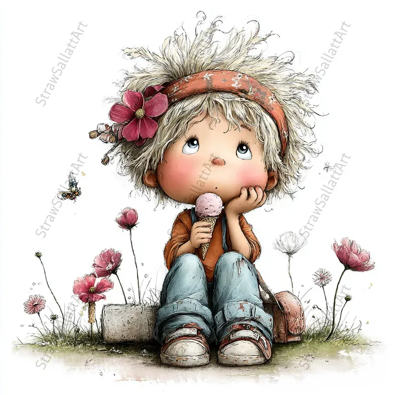 Ice Cream Characters Summer Etsy Clipart