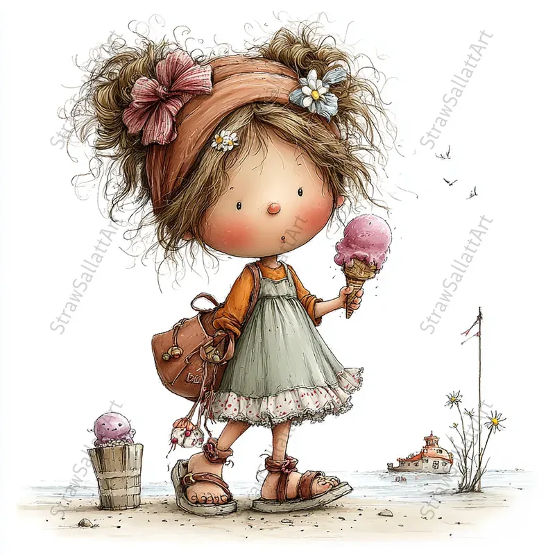 Ice Cream Characters Summer Etsy Clipart