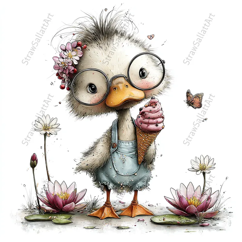 Ice Cream Characters Summer Etsy Clipart