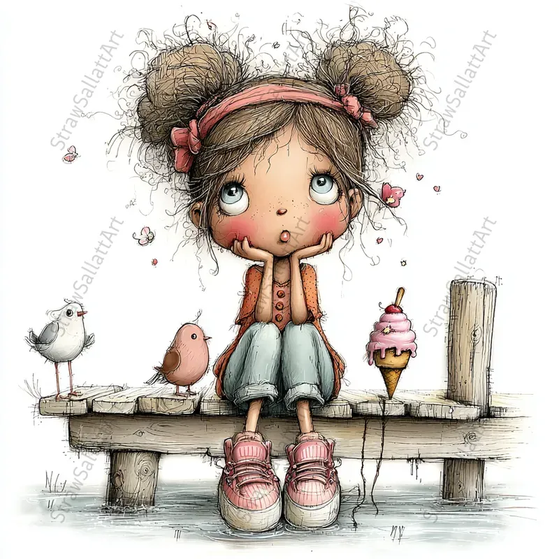 Ice Cream Characters Summer Etsy Clipart